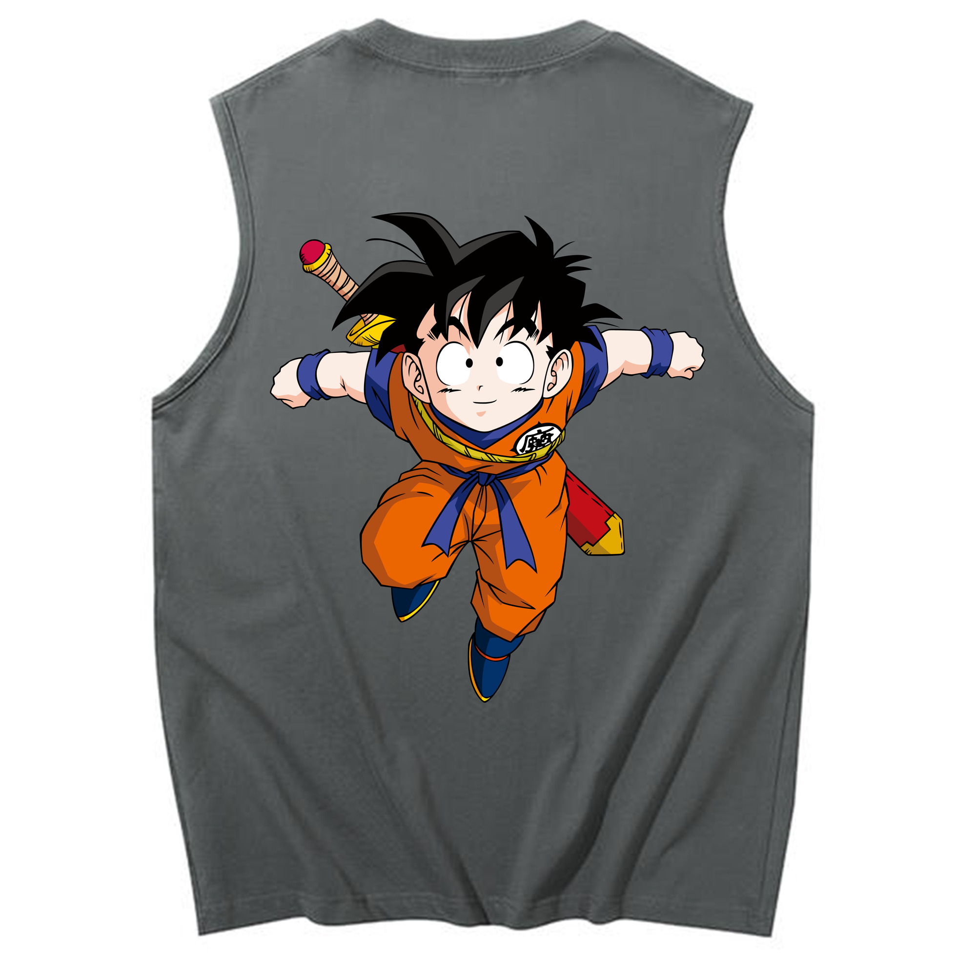 （画像用） ドラゴンボール 孫悟空（そん ごくう）Son Goku カカロット DRAGON BALL Kakarotto コットン100％タンクトップ（背面プリント）
